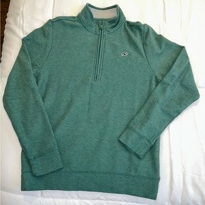 Hunter Green boys, three-quarter zip, vineyard, vines top